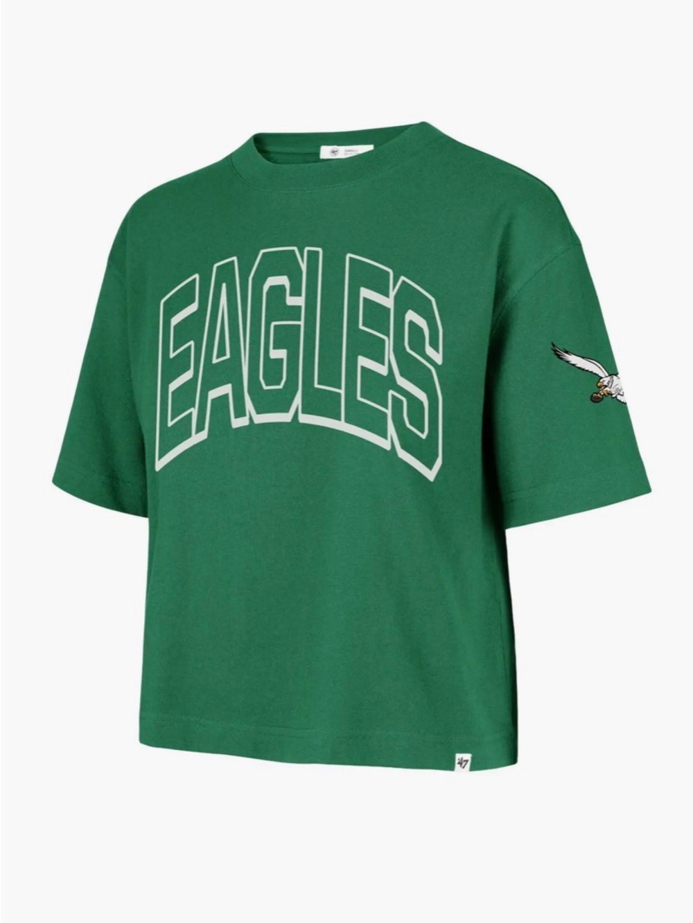 NEVER WORN Women's '47 Green Philadelphia Eagles T-Shirt/Crop